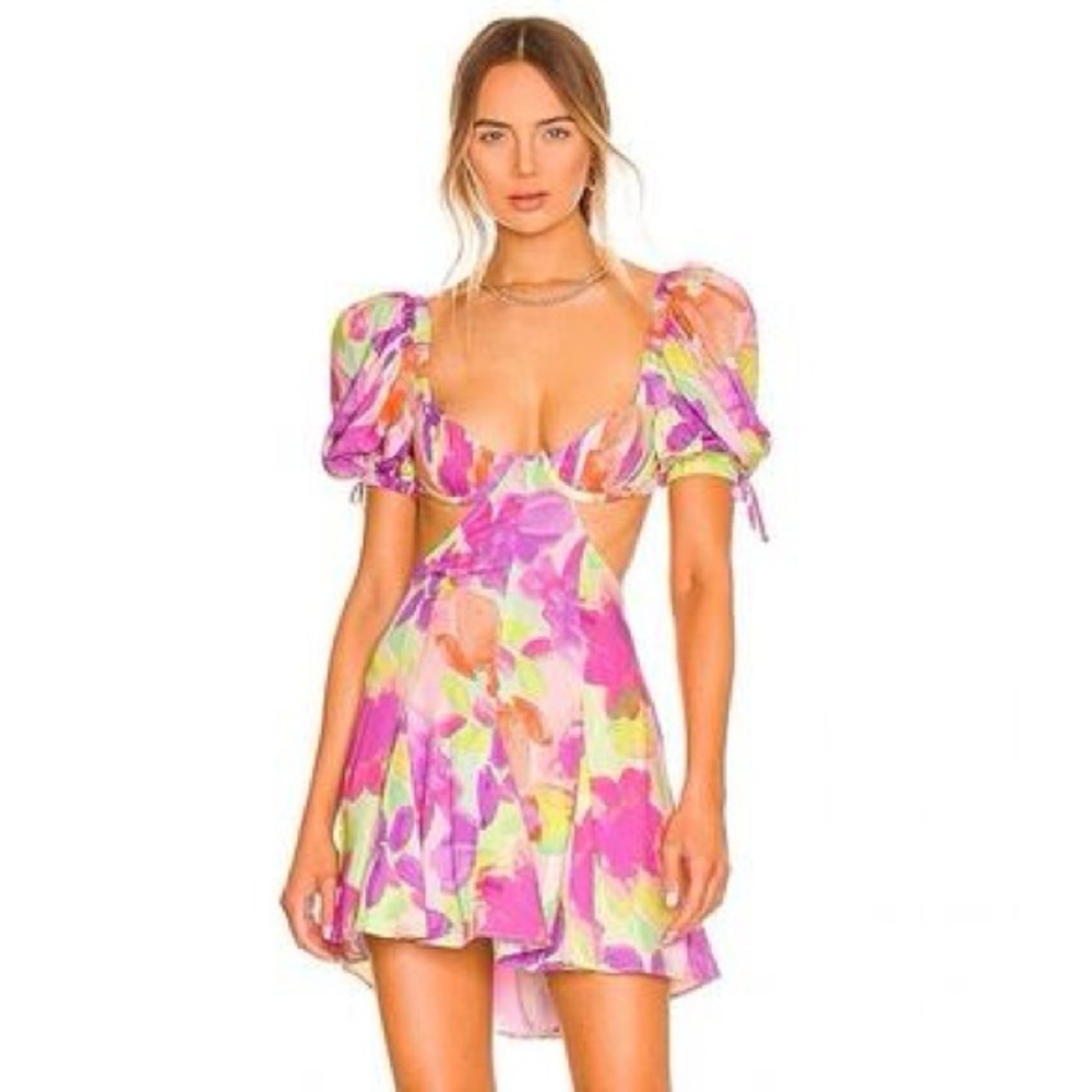 For Love and Lemons Floral Mini Dress Medium